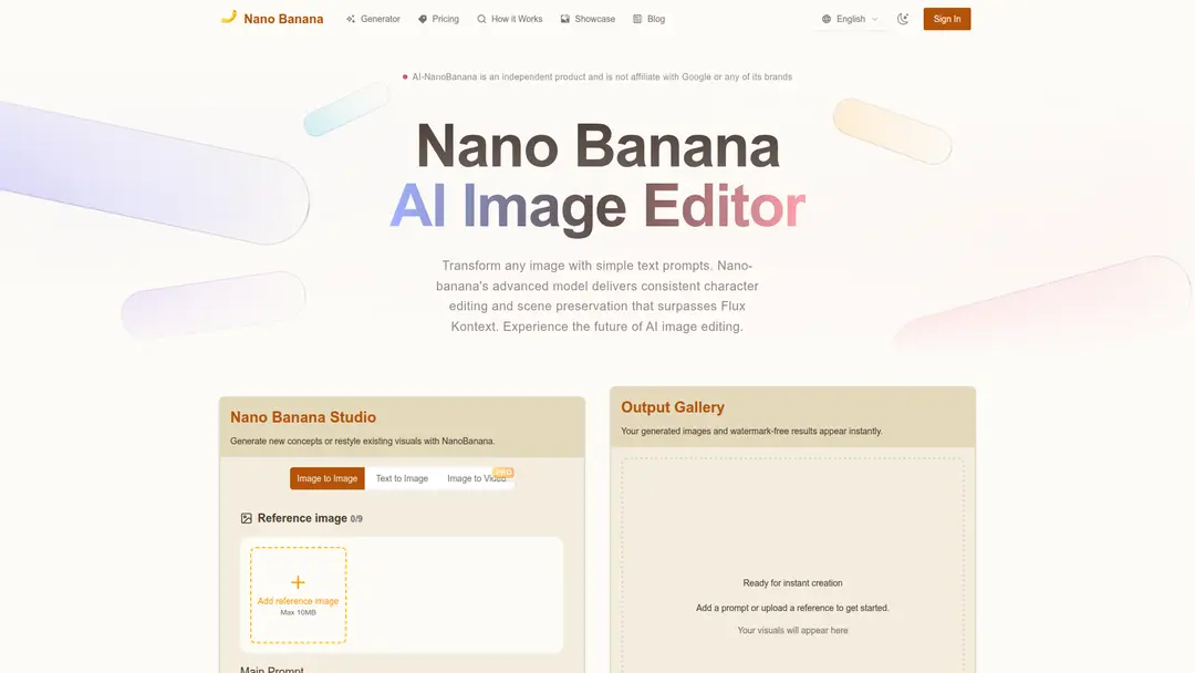 A screenshot of AI-NanoBanana