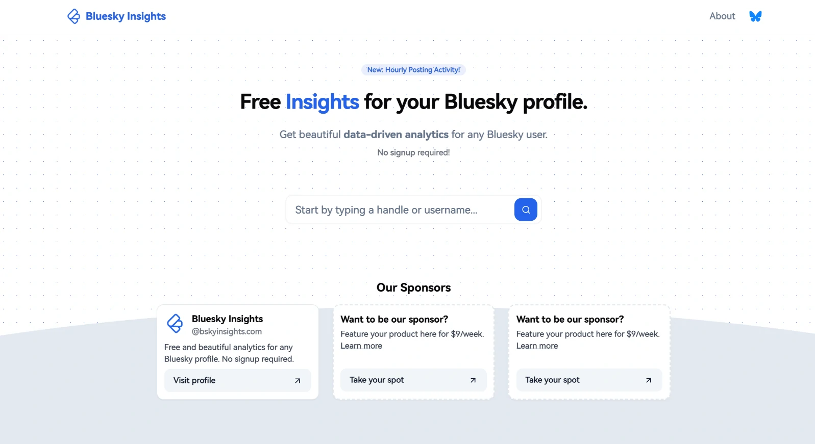 A screenshot of Bluesky Insights