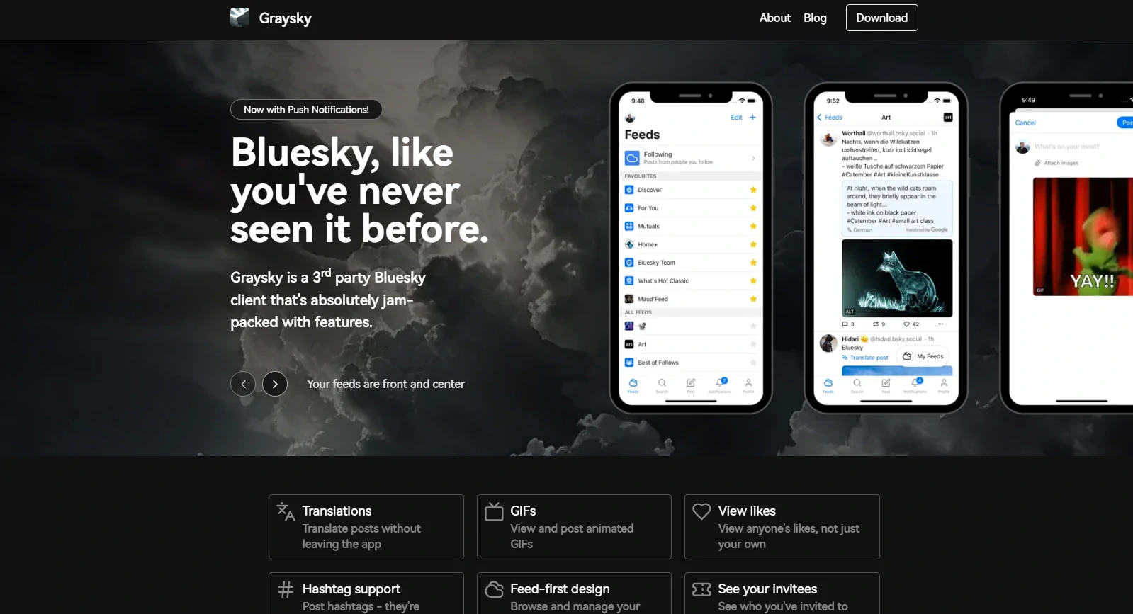 A screenshot of GraySky