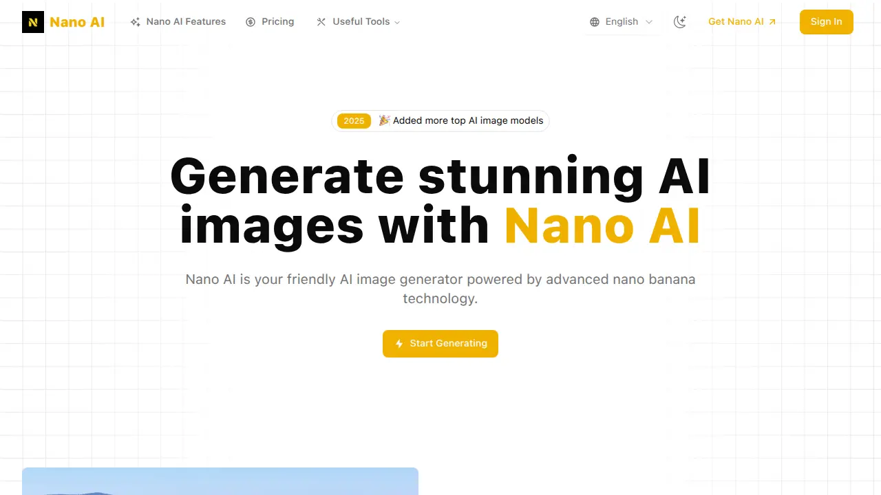 A screenshot of NanoAI