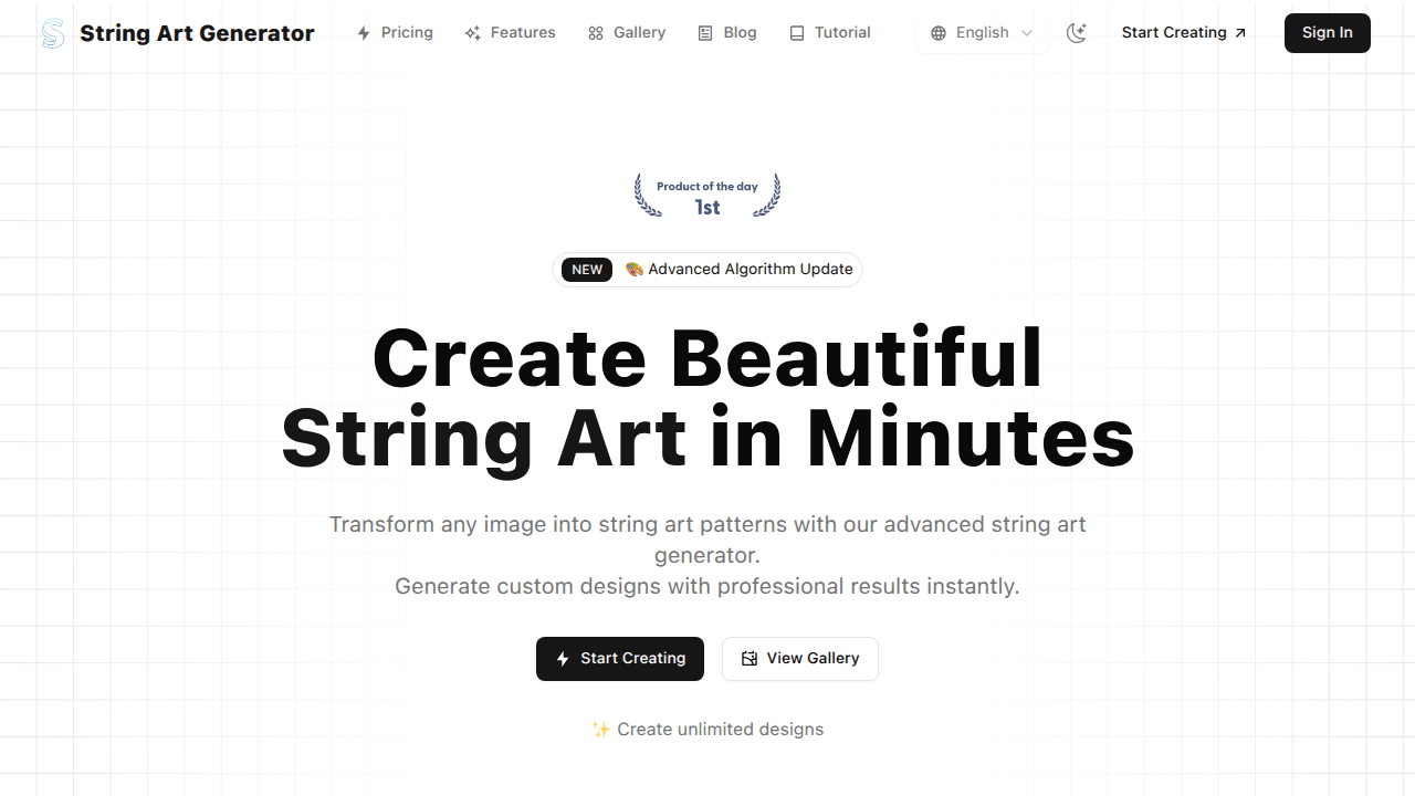 A screenshot of String Art Generator