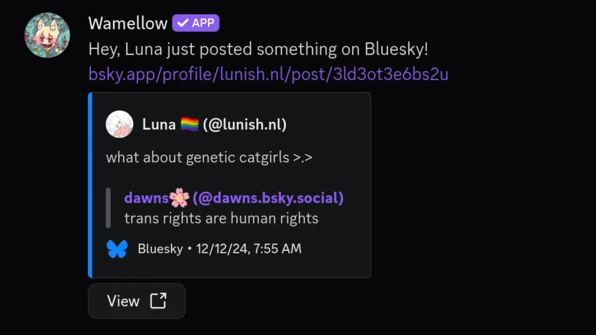 A screenshot of Wamellow
